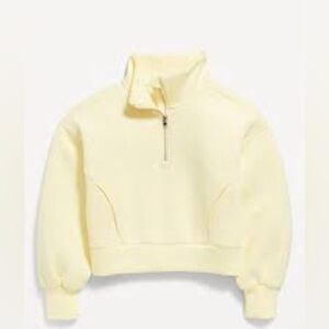 Old Navy Women's Yellow Half-Zip Sweatshirt